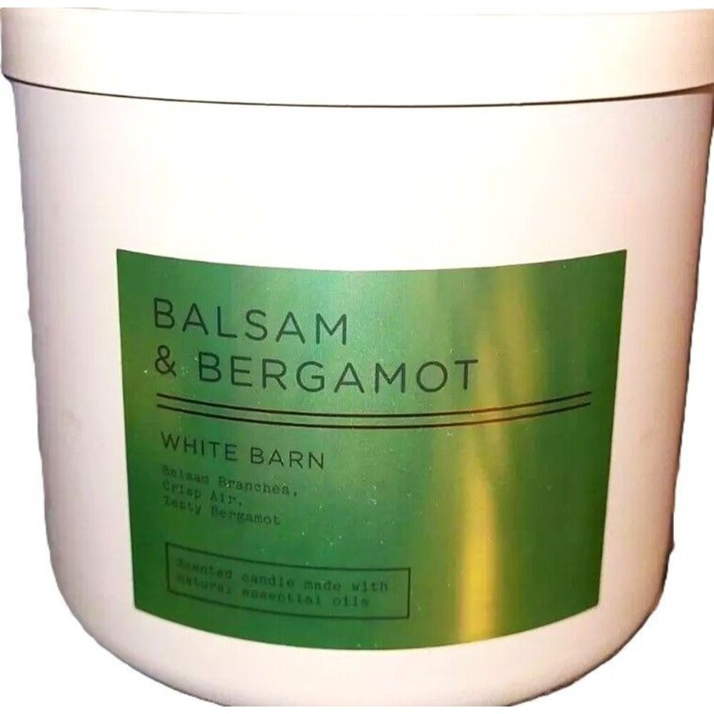 Bath & Body Works 3 Wick Candle BALSAM & BERGAMOT